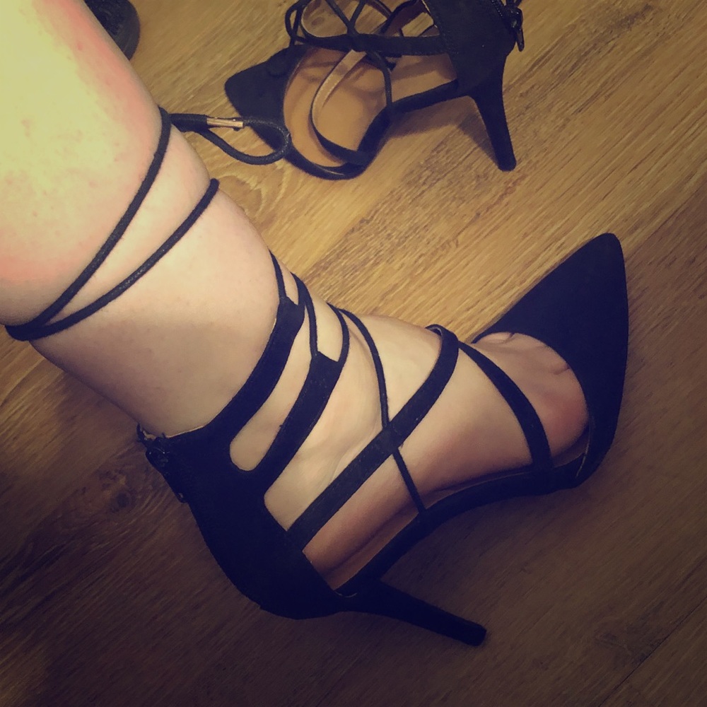 Laced up heels